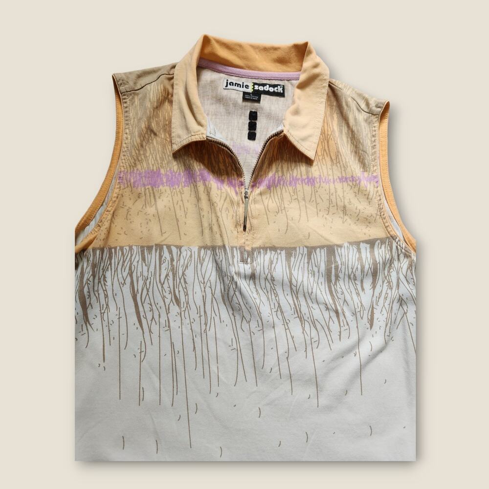 Jamie Sadock Women's Sleeveless Golf 1/4 Zip Top Size Large